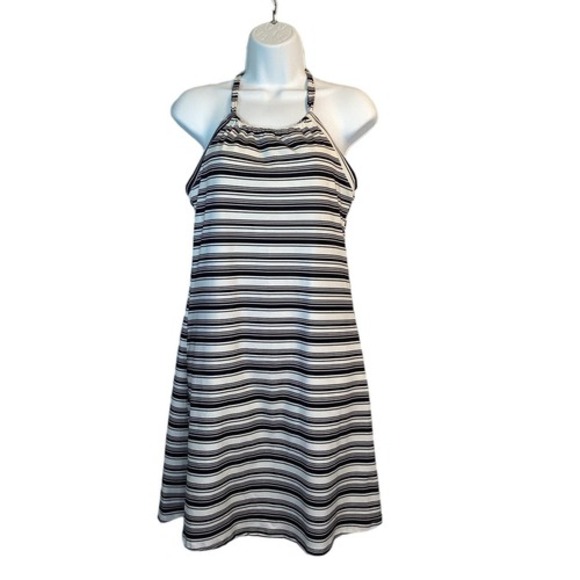 Peace & Pearls Dresses & Skirts - Peace & Pearls Helena Halter Dress Women Small Black White‎ Stripe NWT PLD0089A